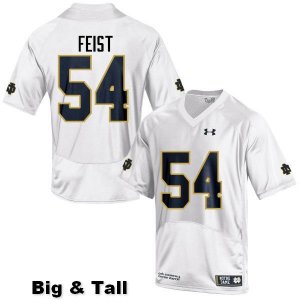 Notre Dame Fighting Irish Men's Lincoln Feist #54 White Under Armour Authentic Stitched Big & Tall College NCAA Football Jersey QTH1499AQ